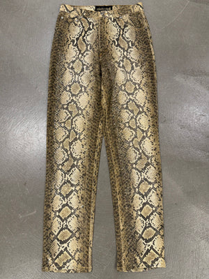 2000s Roberto Cavalli python print pants