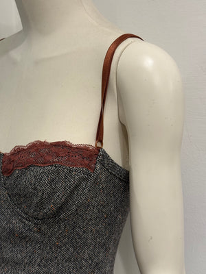 2000s Dolce & Gabbana wool corset top