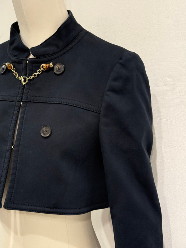 2006 Gucci cropped military jacket with chain