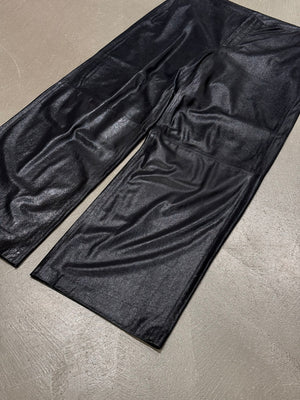 2000s Gucci by Tom Ford blistered leather wide pants