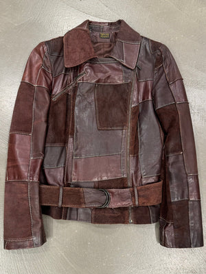 1990s Plein Sud patchwork leather jacket