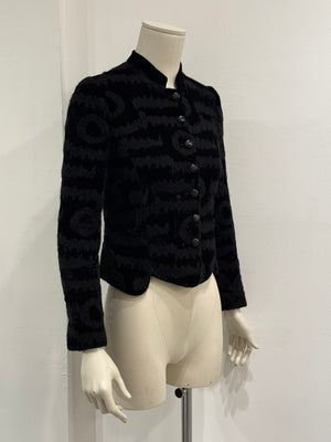 2015 Emporio Armani velvet jacquard jacket