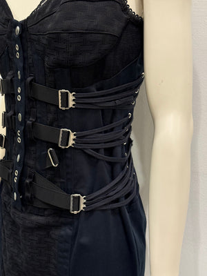 S/S2004 Dolce & Gabbana bondage corseted dress