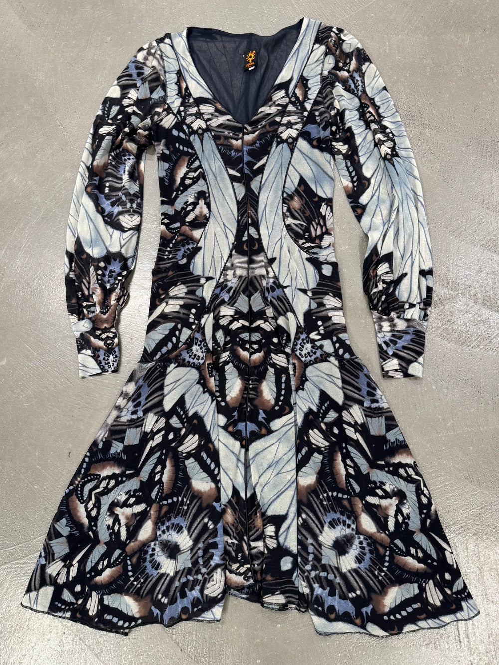2003 Jean Paul Gaultier butterfly midi dress
