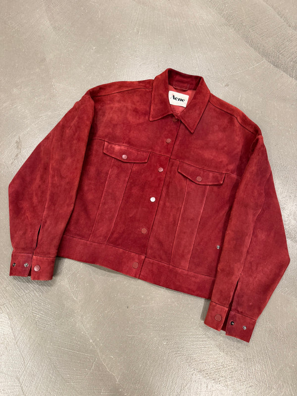 2012 Acne Studios red suede leather jacket