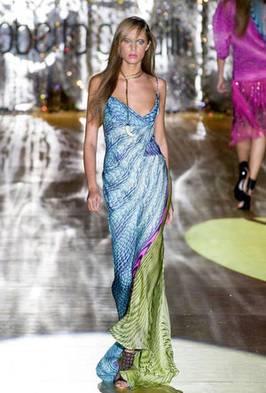 S/S2001 Roberto Cavalli runway psychedelic dress