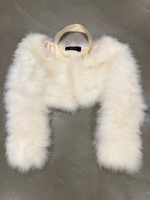 S/S2004 Gucci by Tom Ford Marabou feather bolero runway jacket