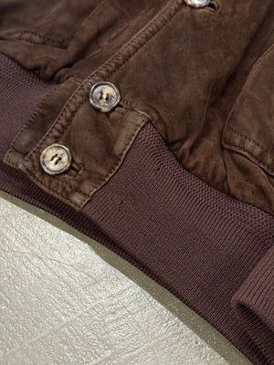 1990s Loro Piana suede bomber jacket