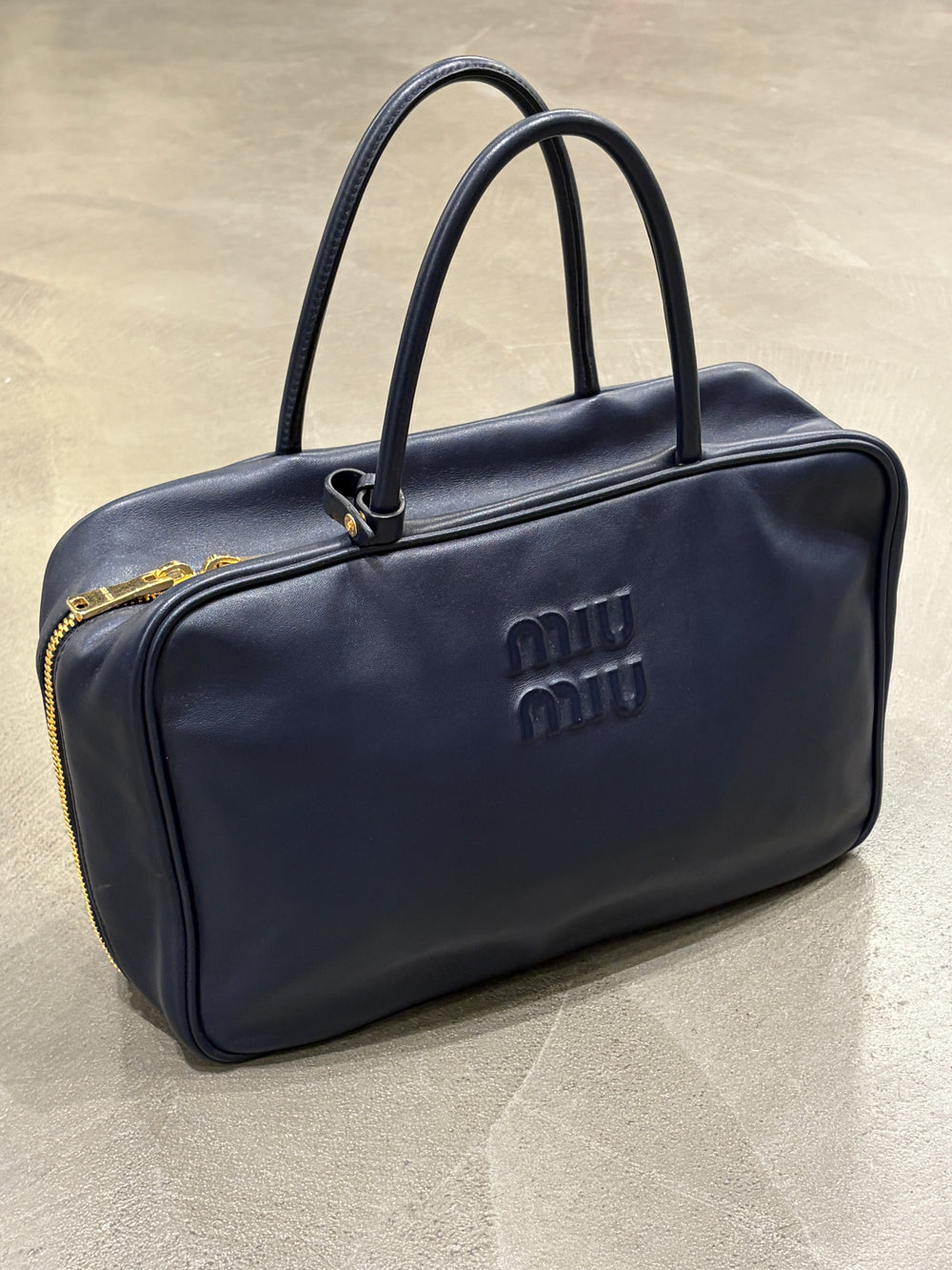 2020S Miu Miu leather bowling bag