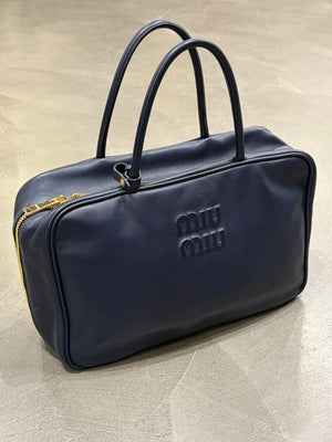 2020S Miu Miu leather bowling bag