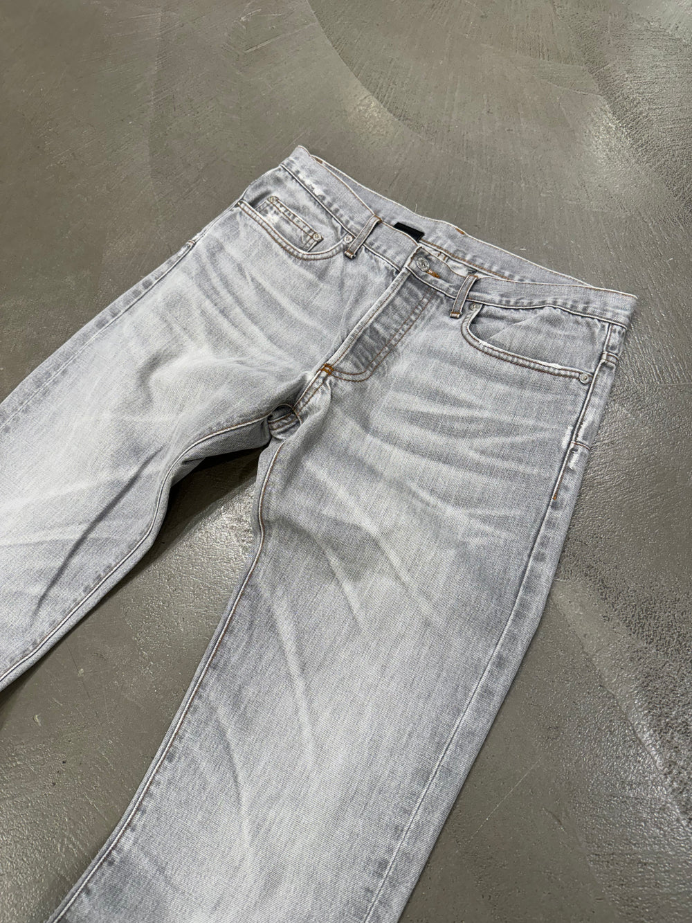 2000s Dior by Hedi Slimane faded grey jeans