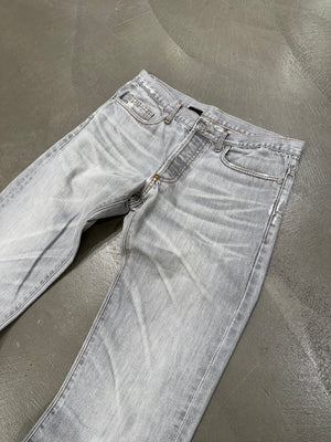 2000s Dior by Hedi Slimane faded grey jeans