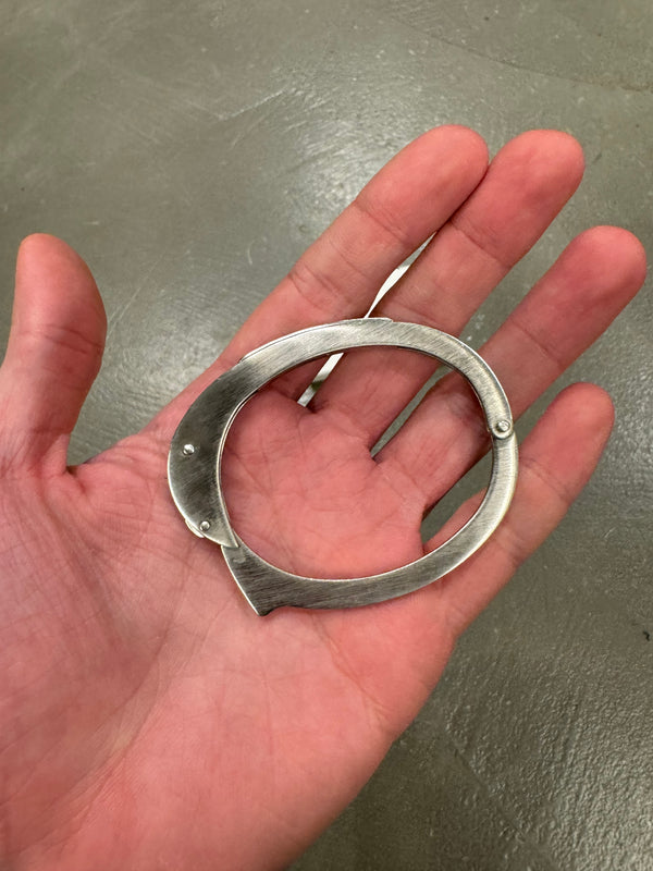 S/S2004 Helmut Lang runway handcuff metal bracelet