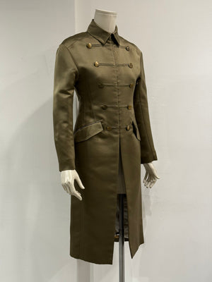 2000s Louis Vuitton by Marc Jacobs Napoleon military silk trench coat