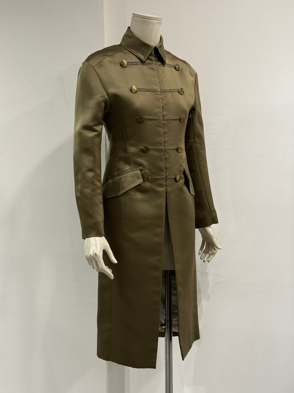 2000s Louis Vuitton by Marc Jacobs Napoleon military silk trench coat