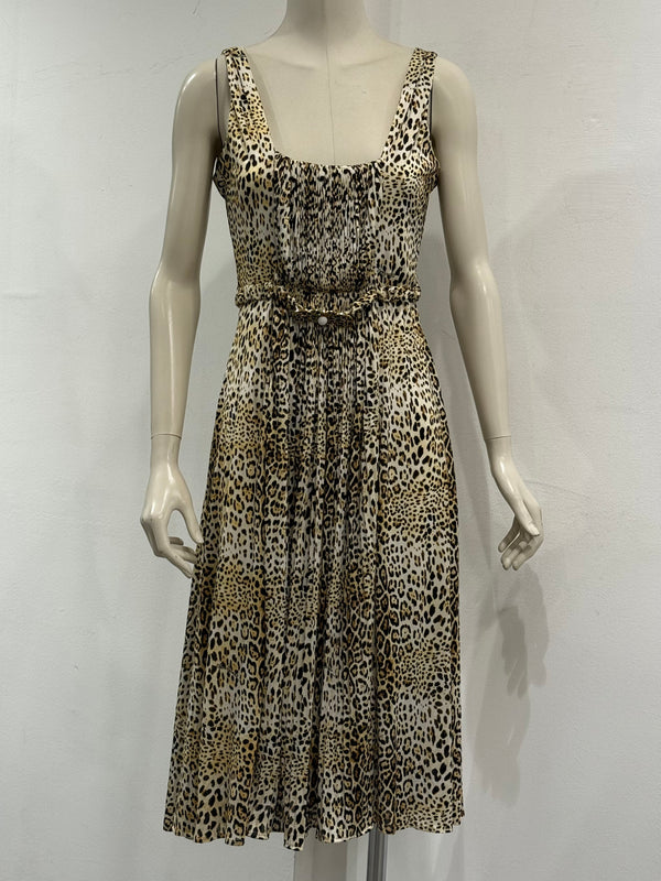 Roberto Cavalli leopard print midi dress