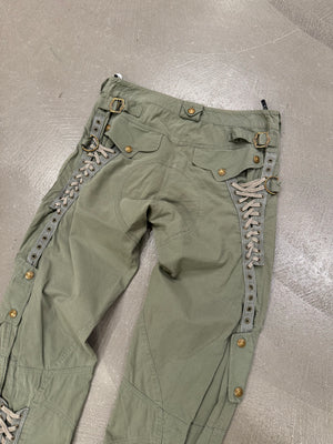 S/S2003 Dior by John Galliano lace-up bondage cargo short pants