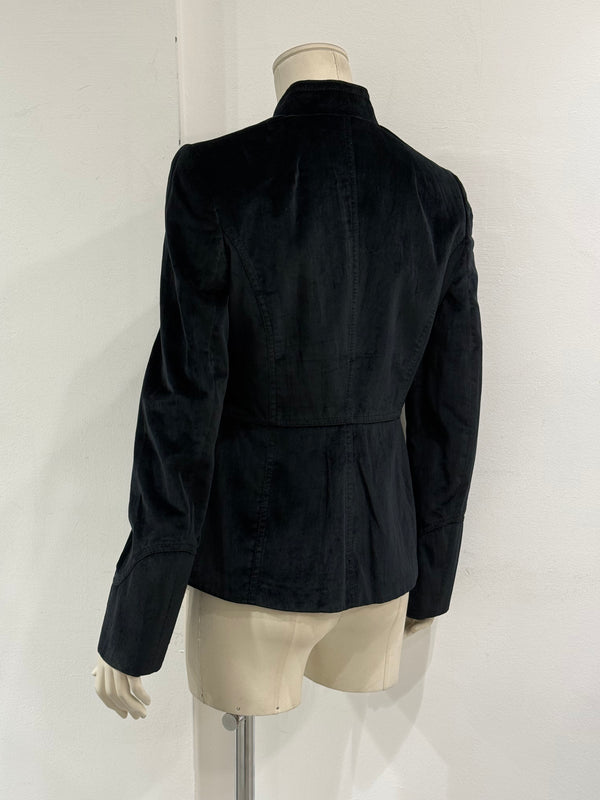 2000s Dolce & Gabbana button detailed velvet blazer