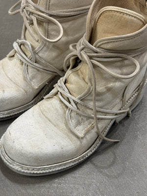 1990s Dirk Bikkembergs distressed leather lace-through boots