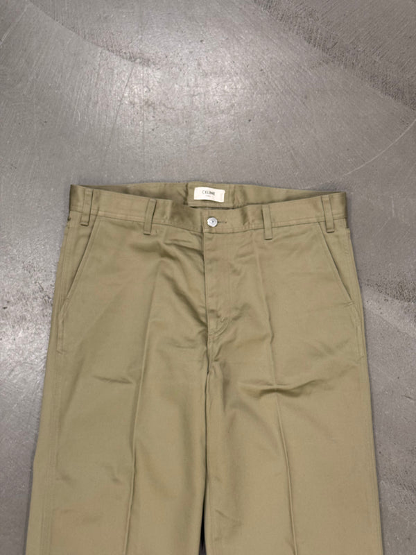 2000s Celine wide-leg cotton chinos