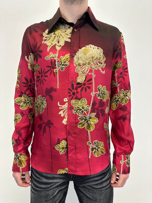 SS2001 Gucci by Tom Ford Chrysanthemum silk shirt