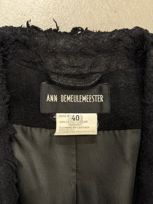 A/W2000 Ann Demeulemeester runway burnts leather coat