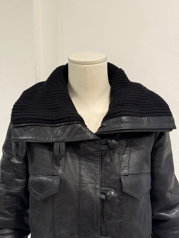 A/W2002 Balenciaga by Nicolas Ghesquiere runway aviator leather jacket