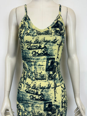 1990s Jean Paul Gaultier postcard mini dress
