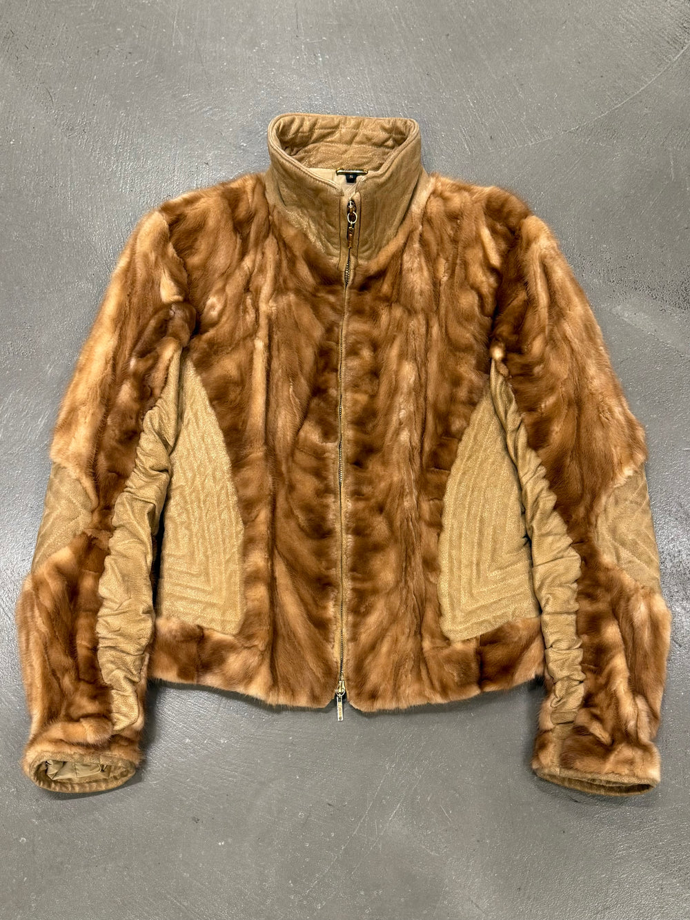 Roberto Cavalli mink fur leather jacket