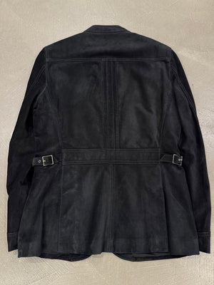 2000s Gucci faded black suede safari jacket