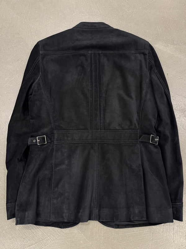 2000s Gucci faded black suede safari jacket
