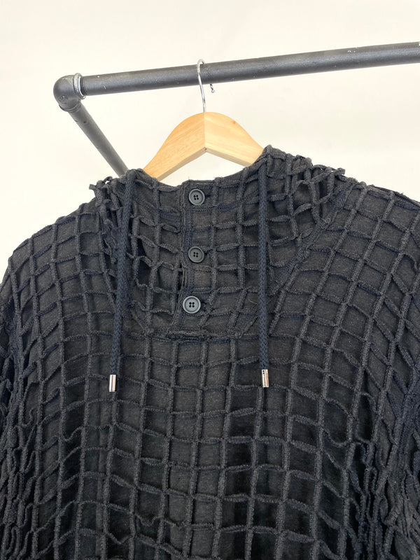 AW2012 Dolce & Gabbana laser cut net double layer hoodie
