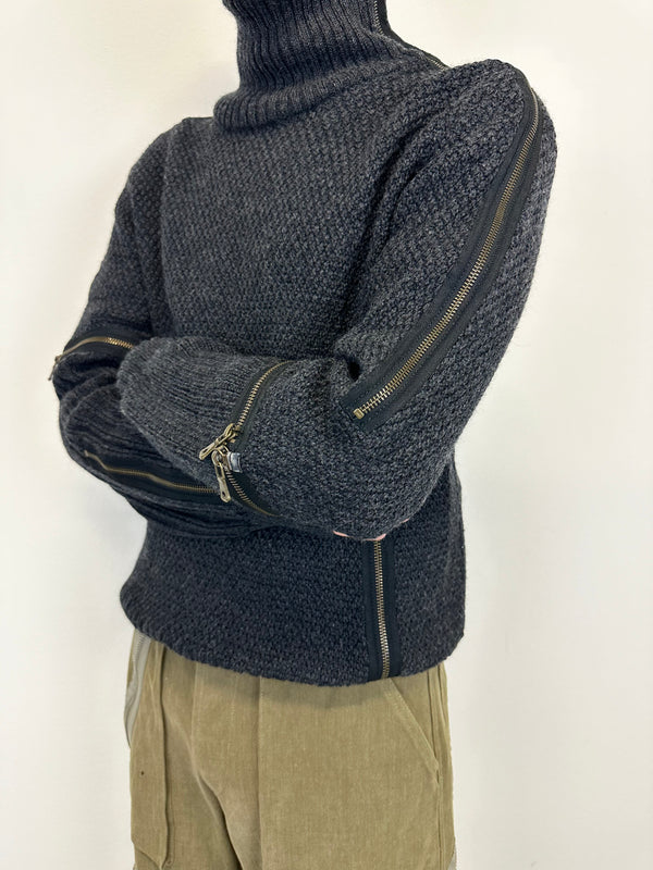 AW2003 Dolce & Gabbana full zipper modular sweater