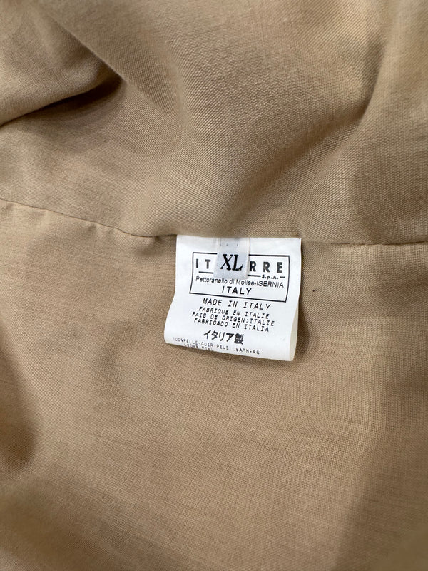 2004 Versace distressed rust cracked leather jacket