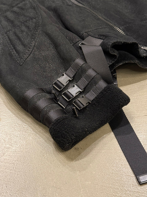 A/W2007 Dior by Hedi Slimane “Navigate” shearling bondage leather jacket