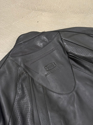 A/W2023 Balenciaga panelled leather moto biker jacket