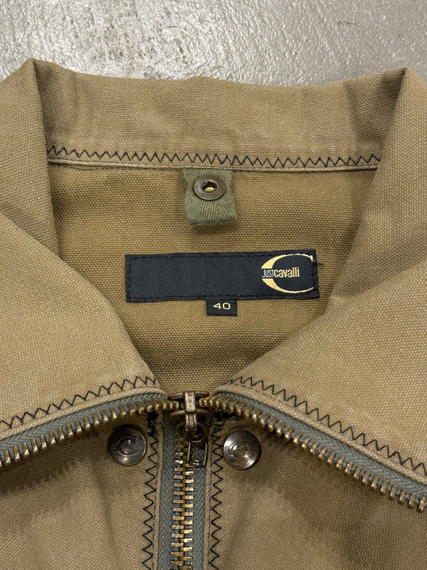 2000s Cavalli military zipper coat