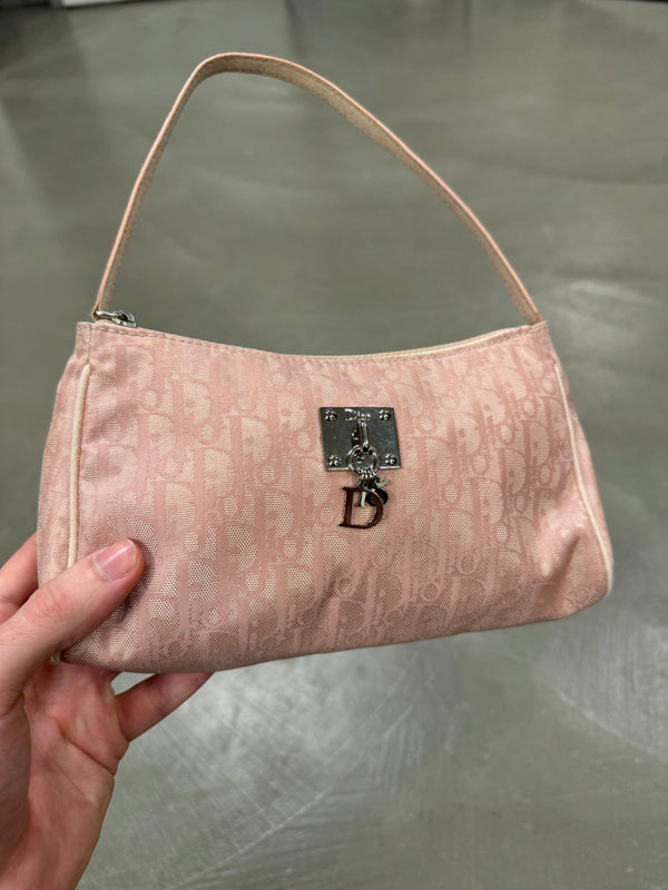 Dior monogram rose hand bag