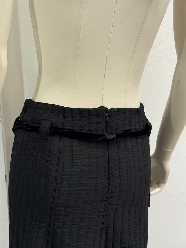 1990s Emporio Armani pleated drawstring midi skirt