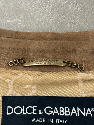 2000s Dolce & Gabbana suede leather jacket