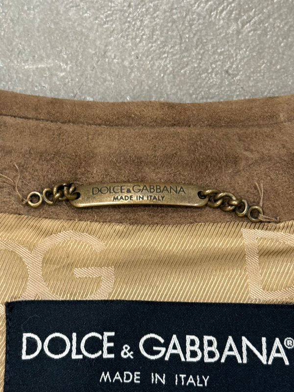 2000s Dolce & Gabbana suede leather jacket