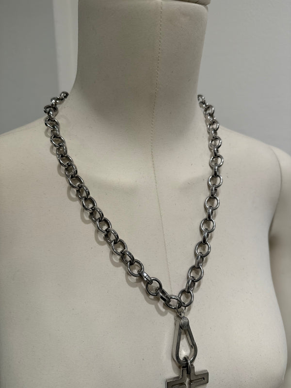 2000s Dolce & Gabbana cross hook necklace