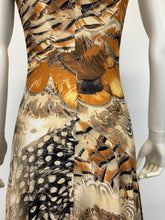 Load image into Gallery viewer, SS2004 Roberto Cavalli feather print silk dress
