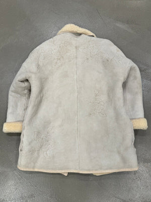 1980s Gianni Versace mainline white sheepskin