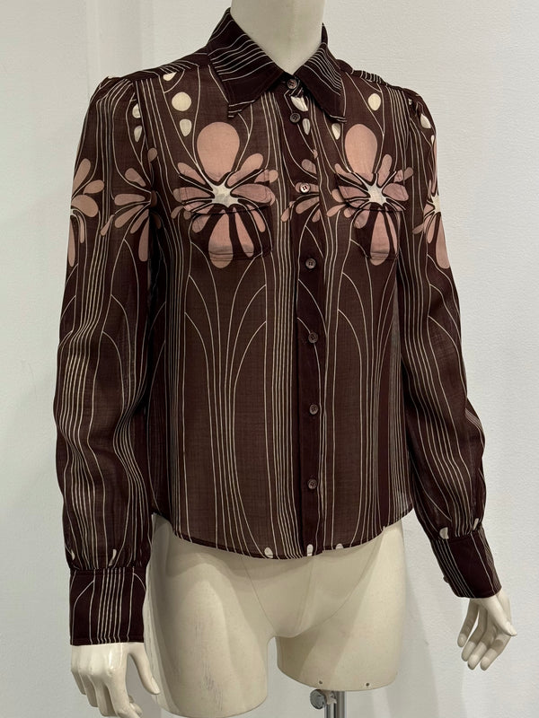 S/S2003 Miu Miu floral silk shirt
