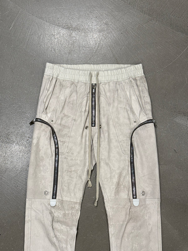 SS2021 Rick Owens “Phlegeton” distressed leather Bauhaus Cargo Pants