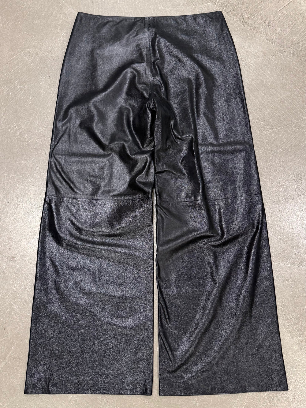 2000s Gucci by Tom Ford blistered leather wide pants