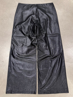 2000s Gucci by Tom Ford blistered leather wide pants