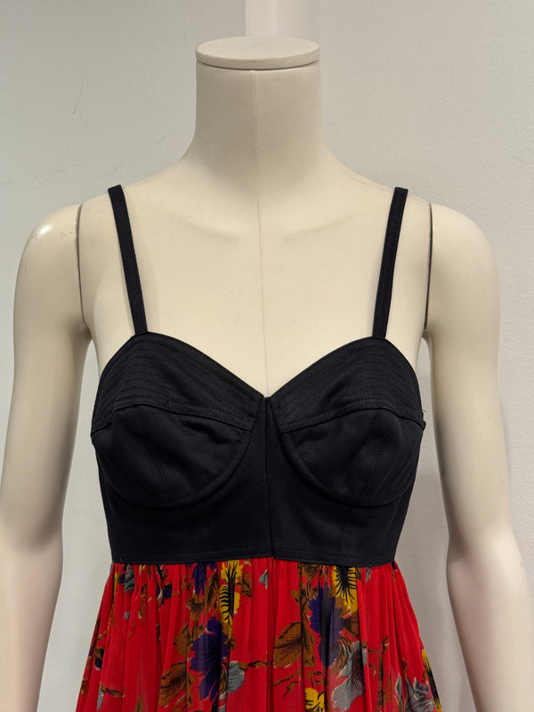 1990s Jean Paul Gaultier corseted floral dress