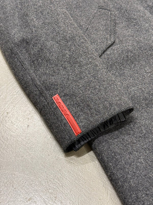 2000s Prada single breasted long wool coat